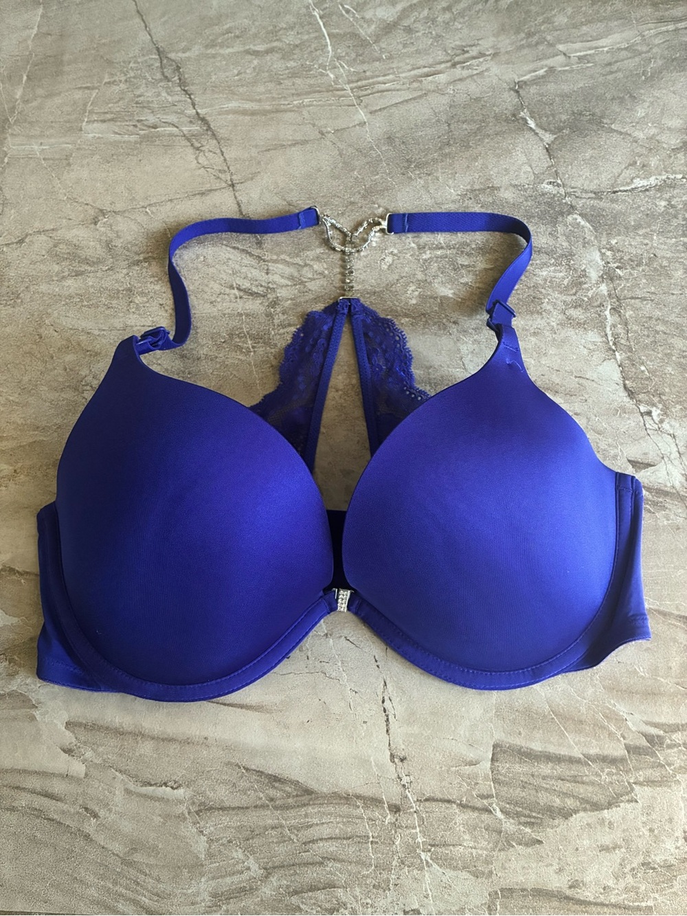 36D Plunge Racerback Bra